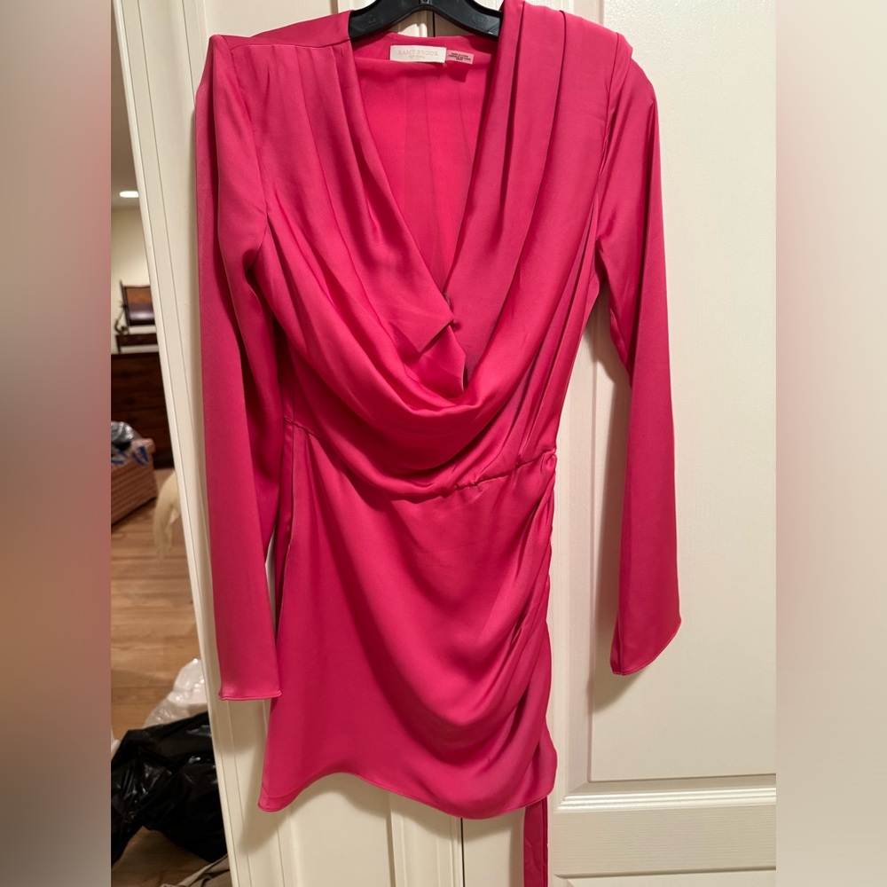 Ramy Brook  rouched  silk dress